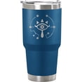 thumbnail image 1 of Age of Sage TLOZ Stainless Steel Tumbler w/Lid - 30 oz Double Wall Vacuum Insulated Travel Mug for Wine, Cocktails, Tea or Coffee - BPA-Free and Durable Tumbler for Hot & Cold Drinks (Blue, Sheikah), 1 of 1