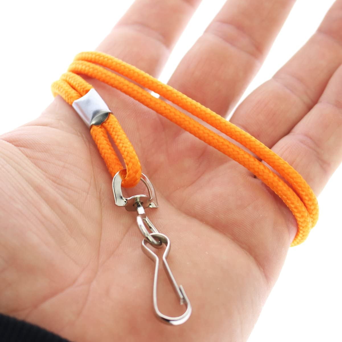 25 Pack of Premium Name Tag Badge Holders with Lanyards (Horizontal) by Specialist ID (Orange)