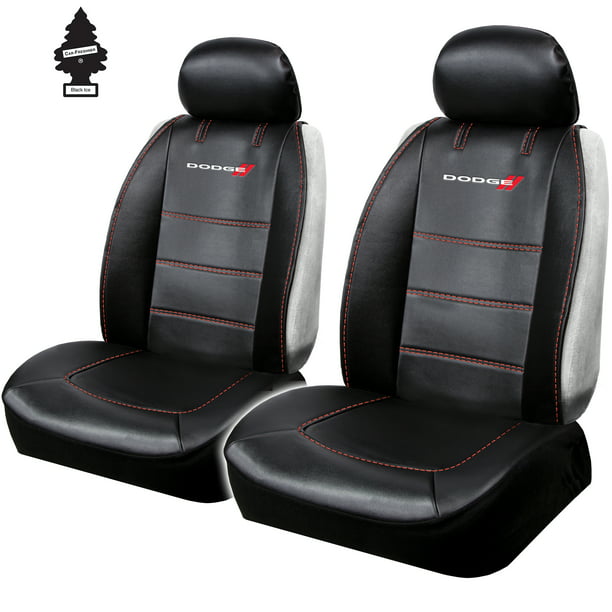 New Pair Of Dodge Logo Universal Sideless Car Suv Truck Seat Cover W Headrest And Air Freshener Deluxe Version Com - Dodge Ram Logo Seat Covers