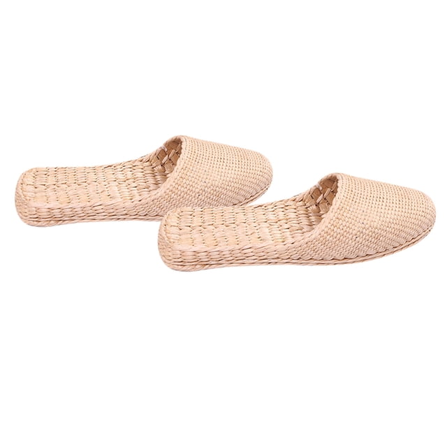 WHAMVOX 1Par Zapatillas Casuales De Paja Tejidas Transpirables Material Resistente
