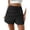 Black, variant on Shorts Women Relaxed High Waist Casual Sports Outdoor Summer Daily Travel Weekend Walking Daily Activities Loose Breathable Essential