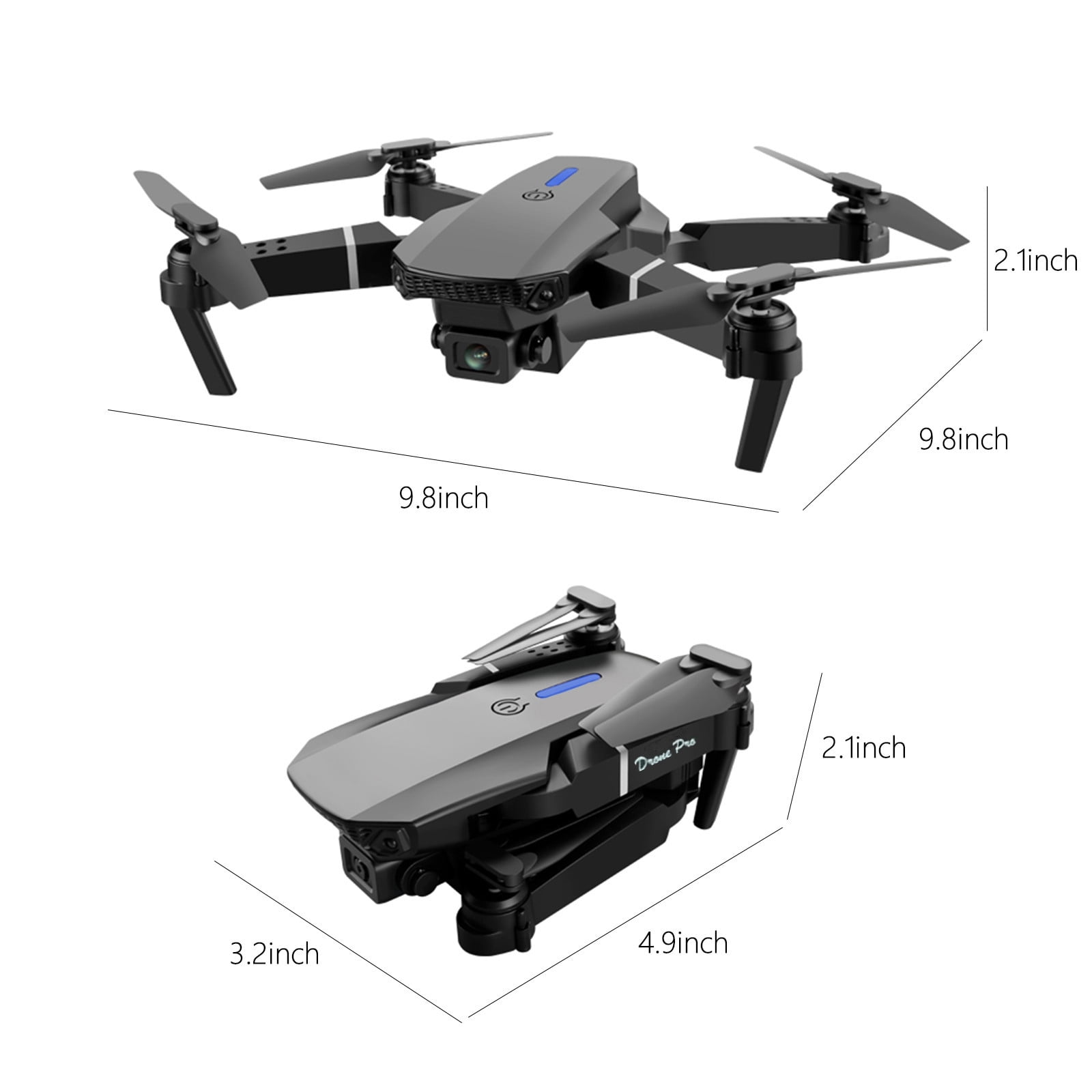 Drone with Dual 1080p Hd Fpv Camera, Fixed Point Hover, Anti-Shake Aerial Shot, 120°Ultra Wide Angle Lens, Remote Control Toys Gifts For Boys And Girls