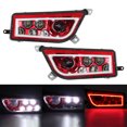 thumbnail image 1 of Headlamp Bright LED Headlight Red Lens with Halo  6000K IP67 Waterproof Fit for  RZR 900 XP 1000, 1 of 8