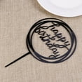 thumbnail image 6 of LABSERRON Happy Birthday Cake Topper Acrylic Black for Cupcake Decoration Perfect for Parties and Festivals 6 Picks, 6 of 8