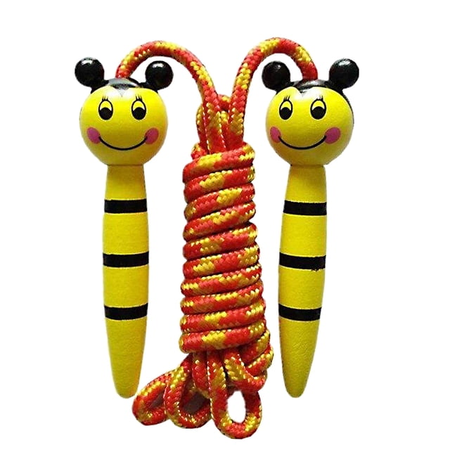 CIMAXIC skipping rope Kindergarten Jump Rope Adjustable Jumping Rope Students Rope Cartoon Skipping Rope (Bee, Rope Random Color),78.74"X4.72"X0.79"
