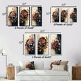 thumbnail image 4 of Designart "Zinnia Elegance in Night Shades I" Floral & Botanical Framed Wall Art Set Of 3 - Red Zinnias Frame Gallery Set For Office Decor, 4 of 6