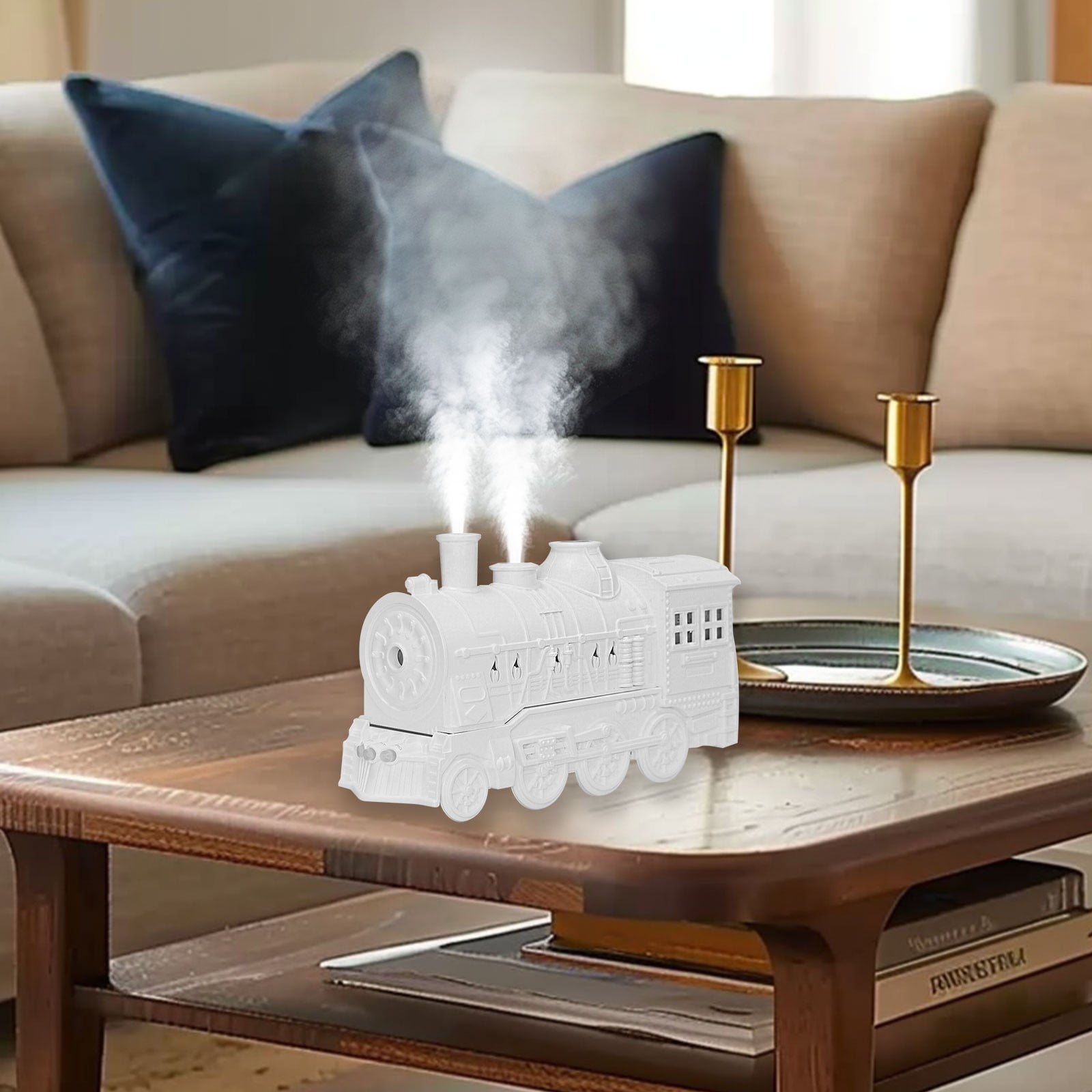 Bdday Air Humidifier Train Coil Humidifier with Remote Control Coil Aromatherapy Home Bedroom Essential Oil Aromatherapy Machine Portable Mini Humidifier