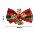 thumbnail image 2 of Christmas Red Green Plaid Tree Bows,Linen Bowknot Wreath Bow with Holly Leaves Berry for Christmas Garland Tree,Crafts,Wrapping, Wreath Xmas Hanging Ornaments Decor, 2 of 5