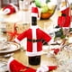 thumbnail image 5 of 8 juegos de fundas navideñas para botellas de vino Bolsas para botellas de vino W Rojo Verde, 5 of 5