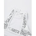 thumbnail image 5 of Sholeno Girls Sleeveless Gymnastucs Leotard Halter Sequins Ballet Dance One Piece Tank Tops Bodysuit White 14, 5 of 7