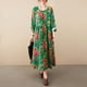 thumbnail image 3 of Vestido floral suelto vintage para mujer Vestido de fiesta con bolsillos de manga larga para otoñ Romacci Vestido de mujer, 3 of 7