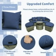 thumbnail image 6 of Costway Patio Rattan Daybed Outdoor Sectional Seating with Side Table & Retractable Canopy Mix Gray+Navy, 6 of 12