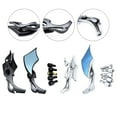 thumbnail image 2 of BUYISI Motorcycle Rearview Mirror Aluminum Flame Shape Scooter Electric Motorcycle Electroplating, 2 of 4