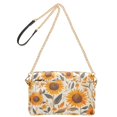 thumbnail image 2 of FORMRS Women Crossbody Purse with Chain Strap Vegan Leather Shoulder Handbag, Watercolor Sunflowers and Leaves, 2 of 7