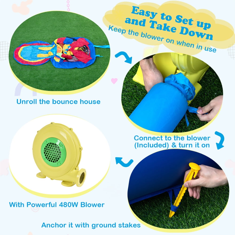 Aimee Lii 4-in-1 Jigsaw Theme Inflatable Bounce House with 480W Blower, Bounce House for Kids 3-10 Aimee Lii 4-in-1 Jigsaw Theme Inflatable Bounce House with 480W Blower, Bounce House for Kids 3-10