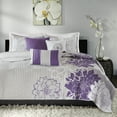 thumbnail image 3 of Home Essence Jane Purple 6 Piece Cotton Quilted Coverlet Set, 3 of 7