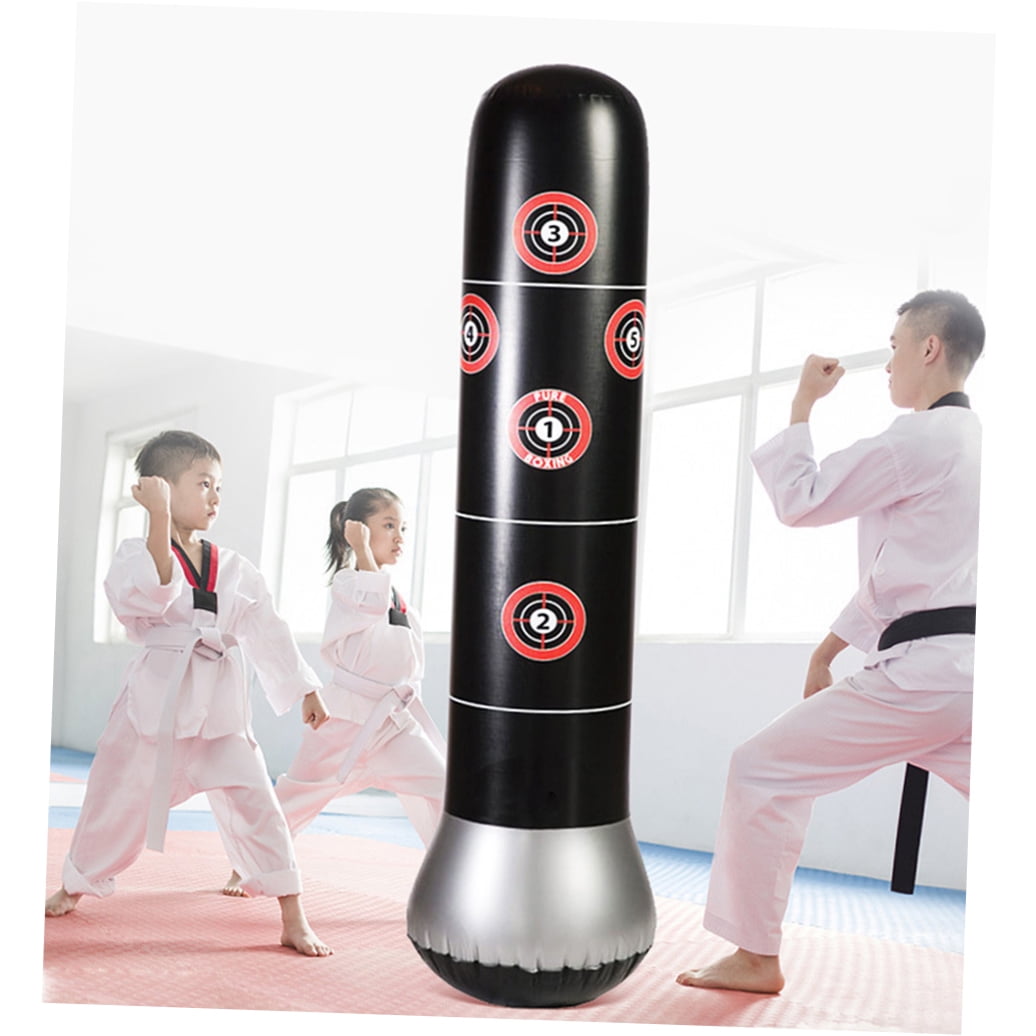 OUNONA Inflatable PVC Sandbag Vertical Boxing Column for Fitness Training, Exercise, Martial Arts and Home Workouts