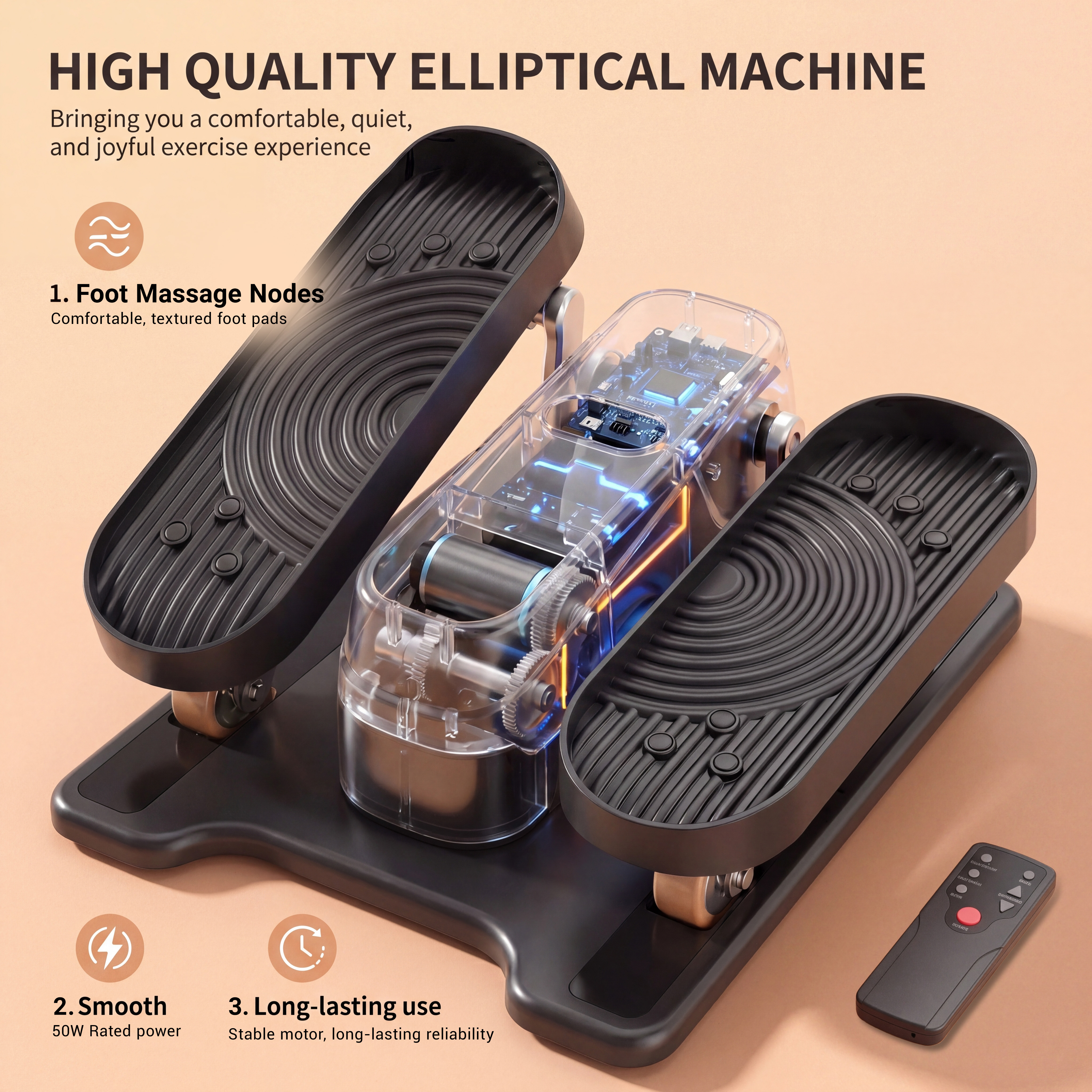 PROHIKER Under Desk Elliptical Machine with 12 Speeds photo 2