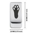 thumbnail image 2 of Stainless Steel Rabbit’s Foot Good Luck Charm Classic Slim Money Clip Credit Card Holder, 2 of 2