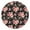 Pioneer Flower Floral, variant on Pioneer Flower Floral Print Pattern Round Fitted Tablecloth with Elastic Edge,Dining Table Cover Waterproof,Outdoor Round Tablecloth for Camping,Dining,Indoor and Outdoor