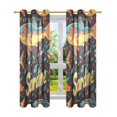 thumbnail image 7 of Yayeee Window Curtains Set of 2 for Living Room Light Filtering 63"x42", Black Sardines Pattern, 7 of 7