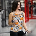 thumbnail image 6 of Wukai Blue Orange Pumpkin fall Print Women's Workout Tank Top Mesh Yoga Shirts Athletic Running Shirt Athletic Gym Shirts-X-Large, 6 of 7