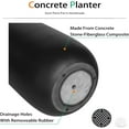thumbnail image 6 of Heyzier Concrete Planter Outdoor Indoor, Large Tall Cement Plant Pots for Trees Flowers (Black, 22 inch), 6 of 6