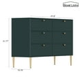thumbnail image 2 of Boyel Living 6 Drawer Dresser for Bedroom, Green 6 Chest of Drawers Storage Cabinet Wood Dresser for Closet for Living Room, Bedroom, 2 of 10