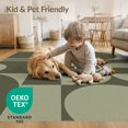 thumbnail image 4 of ODIKA 6'x9' Washable Area Rug Olive and Sage Geometric Design Abstract Modern with Bold Shapes for Family Room, Living Room, Master Bedroom, Non-Slip, Easy Care, 4 of 7