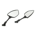 thumbnail image 2 of Handlebar Mirrors, Motorcycle Rearview Mirror Convex Glass Lens Carbon Fiber Style Wide Angle View High Definition 360° Rotation  For Scooter For Dirt Bike Black, 2 of 8