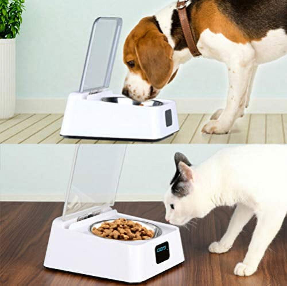 WOVTE Automatic Pet Feeder Bowl Infrared Sensor Auto Open Cover Intelligent Feeder Anti-Mouse Moisture-Proof Dog Cat Food Dispenser