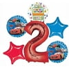 Disney Cars Party Supplies Lightning McQueen 2nd Birthday Balloon Bouquet Decorations