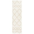 thumbnail image 7 of SAFAVIEH Berber Jonette Abstract Polyester Shag Area Rug, Blue Rust/Ivory, 7' x 7' Square, 7 of 7