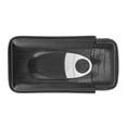 Cigar Leather Case Travel Portable Cigar Holder with Cigar Cutter Accessories Set for Gift