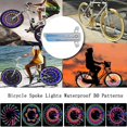 thumbnail image 2 of luces LED para radios de bicicleta, luz impermeable para llanta de bicicleta IP55, luz para radios de bicicleta con 32 LED, resistente al agua, adecuada para montar de noche en MTB, 2 of 5