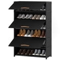 thumbnail image 1 of Zapatero UNITSTAGE, armario de almacenamiento de zapatos de 7 niveles, 28 pares, negro, 1 of 8