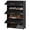 Black, variant on Shoe Rack, 5 Tier Shoe Storage Cabinet with Door 20 Pair Plastic Shoe Shelves Organizer for Closet, Entryway, Hallway, Bedroom, Black