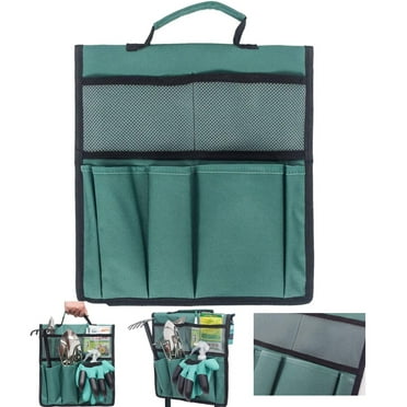Chok Portable Garden Bench Kneeling Bag Gardening Tools Storage Stool Multiple Storage Pouch(Green)