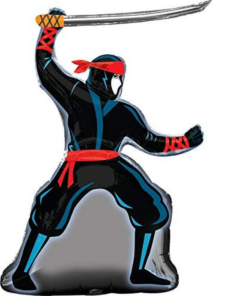 Stealth Ninja Party Supplies Birthday Balloon Bouquet Decorations 12 piece kit