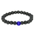thumbnail image 2 of Tobillera negra antihinchazón para hombres y mujeres, 1 unidad, protección energética de chakras, pulsera de cuentas, regalo para el tobillo., 2 of 3