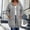 Gray, variant on Womens Plus Size Hoodies, Spring Fall Long Sleeve Mid-length Casual Jackets with Zipper Black Size L