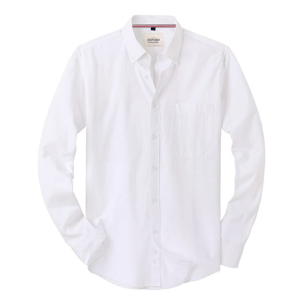 Alimens & Gentle Mens Oxford Shirts with Pocket Casual Long Sleeve
