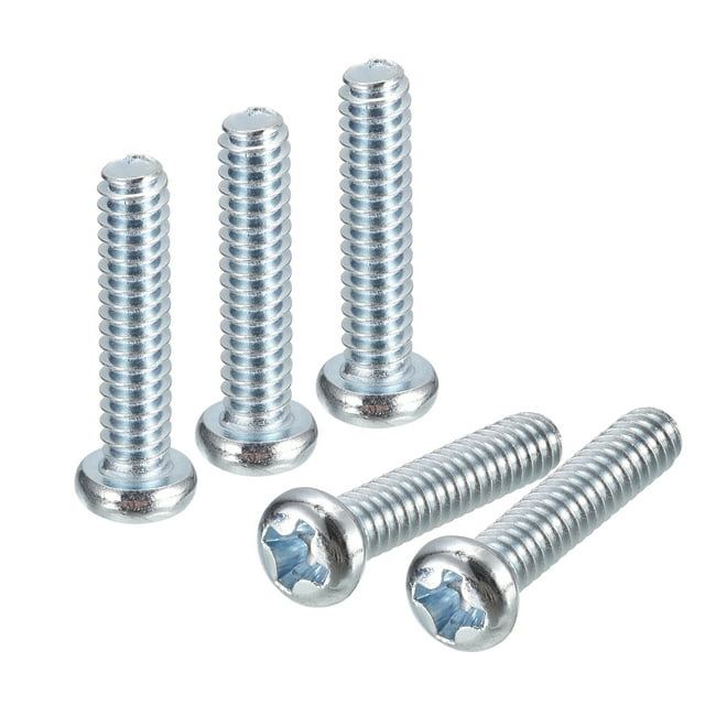 Unique Bargains 6 32x5/8 'pan Tête Phillips Vis Machine, 100 Pack Acier au Carbone Plaqué Zinc Vis à Tête Transversale