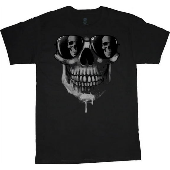 Mens Graphic Tees Sunglasses Skull T-shirt
