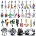 thumbnail image 2 of Disney 925 Sterling Silver Spider Man Star Wars Mickey Charms Bead Fit Pandora 925 Original Bracelet For Birthday Jewelry Making Gao Jinjia LED, 2 of 2
