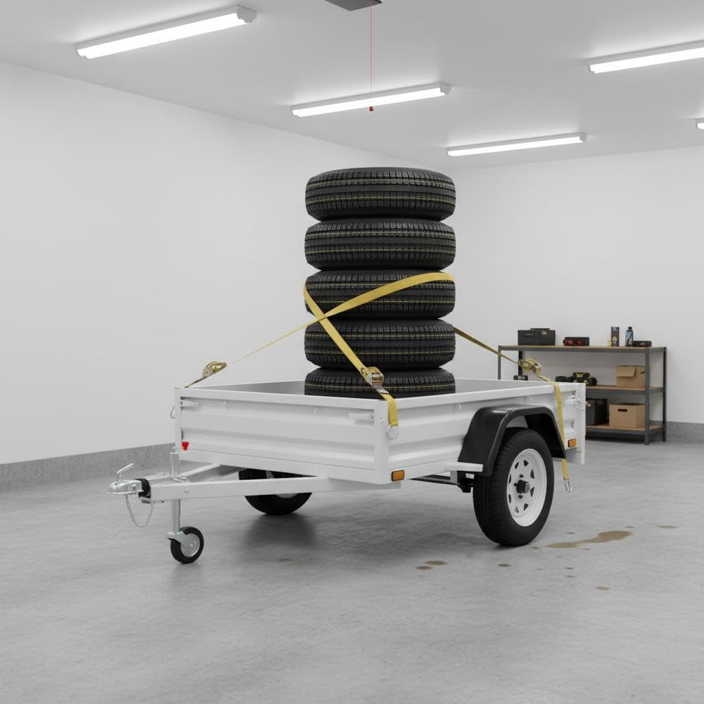 Set of 2 Trailer Tire Wheel Assembly 4.80-12 4.80x12 480-12, 6-Ply Load Range C, 5 Lug On 4.5" Fit Travel/Camper/Utility/Boat Trailers