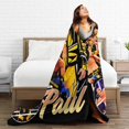 thumbnail image 4 of Blanket Logan Actor Paul Throw Flannel Blankets Warm Soft Cozy Fuzzy Air Conditioning Blanket for Living Room Sofa Bed Gift Blankets for All Seasons 60"x80", 4 of 6