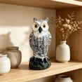 thumbnail image 5 of Linnome Lifelike Owl Statue Garden Decor, Realistic Horned Owl Sculpture, Bird & Animal Deterrent for Yard Patio Farm, Weatherproof Outdoor Landscape Ornament, Gardening Gift for Plant Lovers, 5 of 6