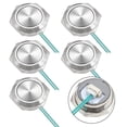 thumbnail image 3 of 5 Pcs Interrupteur à Bouton-Poussoir en Métal Auto-Réinitialisable Ultra-Court 12V-24V avec Fil 19Mm, 3 of 4