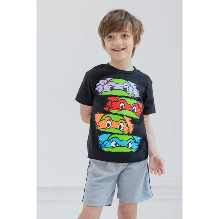 Teenage Mutant Ninja Turtles Leonardo Michelangelo Raphael Donatello 4 Pack  T-shirts Toddler To Big Kid : Target